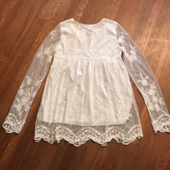 YI-SHOW; Blouse, Lace, Cream - Picture 2 of 3